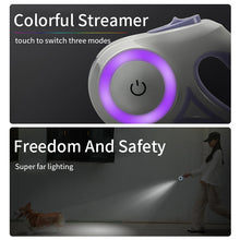 Load image into Gallery viewer, Retractable LED Light Leash - 3 Light Modes, 2 Sizes - Purple, Teal, Orange

