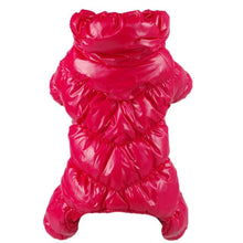 Load image into Gallery viewer, Shiny Puffer Jumper with Faux Fur Liner - Silver, Metallic Pink, Red, Blue, Black
