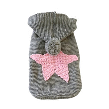 Load image into Gallery viewer, Knit Hoodie Sweater with Star Applique
